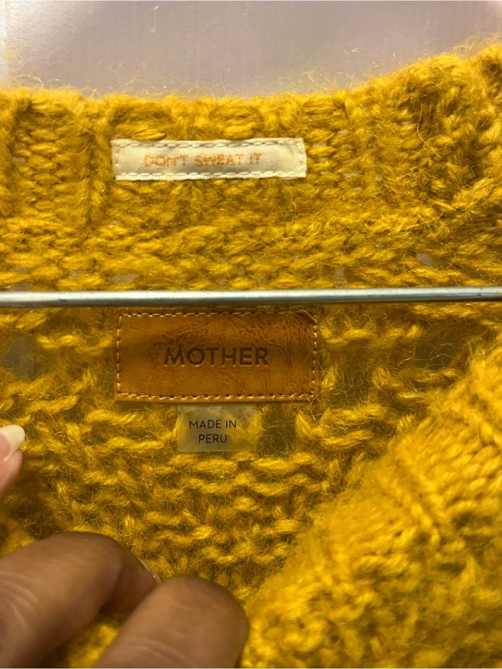 EUC - MOTHER - The Bell Sleeve Jumper Crop - Falling Hard - Sz Medium - Picture 4 of 14